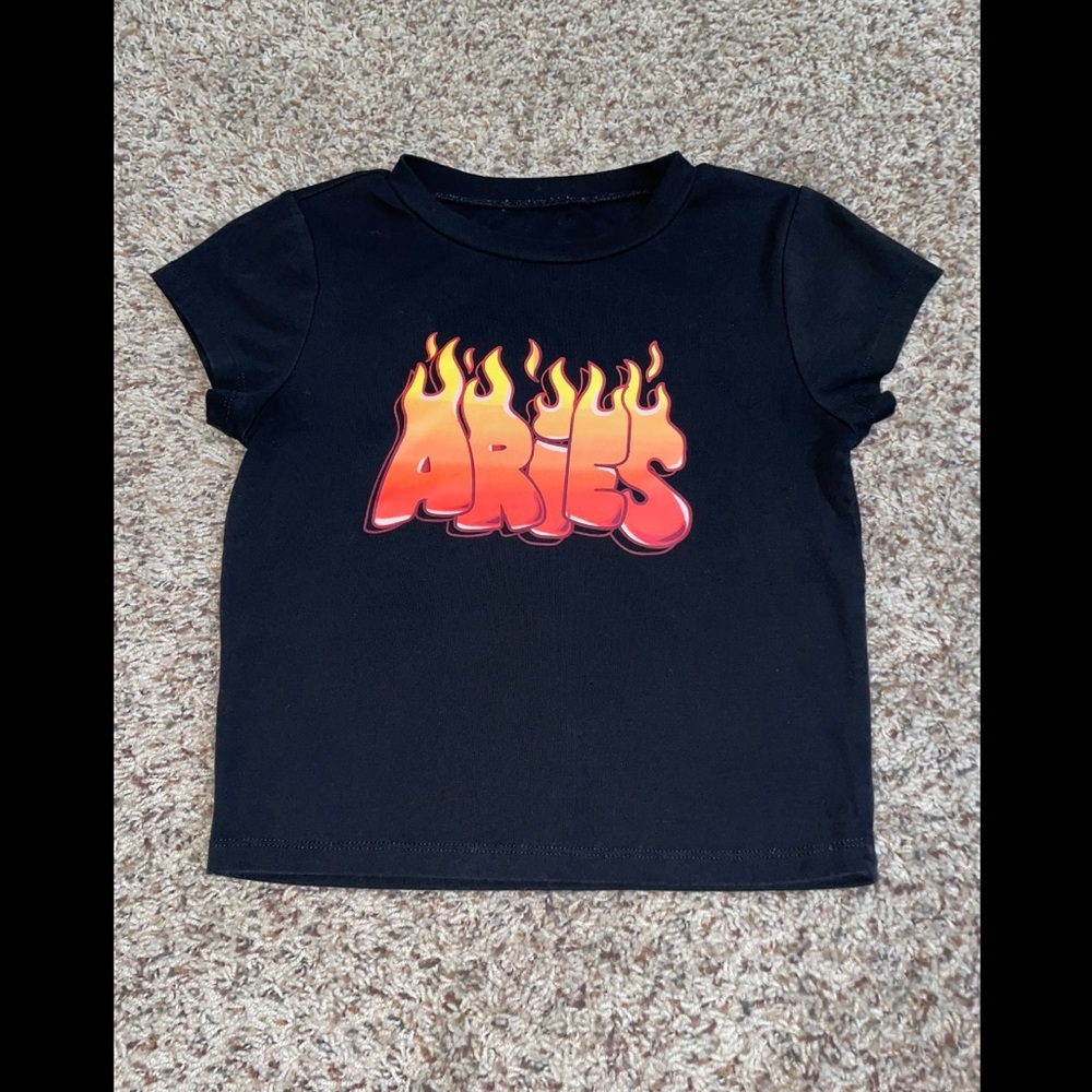 Dolls Kill Horoscopez Flamin' Hot Aries Crop Tee